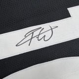 Framed Autographed Roman Wilson 35x39 Pittsburgh Black Football Jersey BAS COA