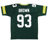 Gilbert Brown Signed Green Bay Custom Green Jersey with "The Gravedigger" Inscr.