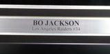 OAKLAND RAIDERS BO JACKSON AUTOGRAPHED SIGNED FRAMED BLACK JERSEY BECKETT 177404