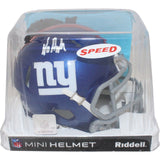 Jalin Hyatt Autographed/Signed New York Giants Mini Helmet Beckett 43040