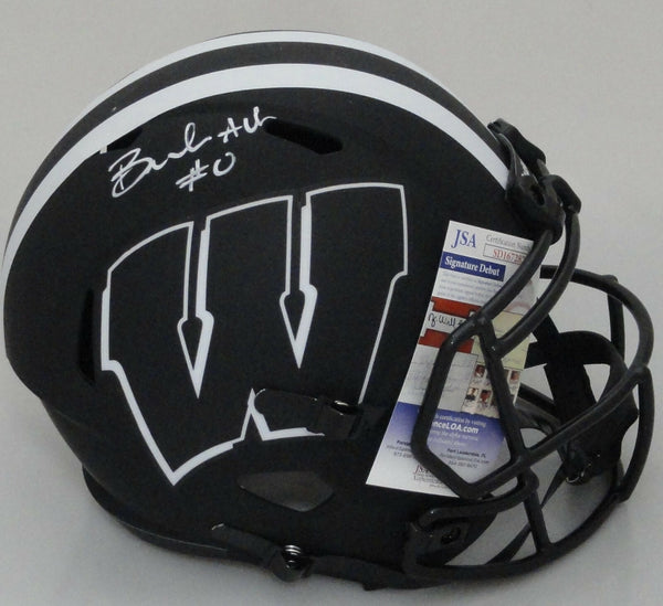 Badgers BRAELON ALLEN Signed Full Size Replica ECLIPSE Speed Helmet AUTO - JSA