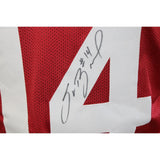 Sam Bradford Autographed College Style XL Red Jersey Beckett Witness 54286