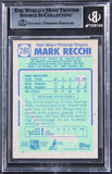 Penguins Mark Recchi Authentic Signed 1990 Topps #280 Card BAS Slabbed