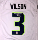 SEAHAWKS RUSSELL WILSON AUTOGRAPHED FRAMED GRAY NIKE TWILL JERSEY RW HOLO 185069