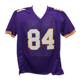Randy Moss Autographed/Signed Pro Style Purple Jersey Beckett 29993