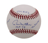 Paul Molitor Signed Milwaukee Brewers Rawlings OML White Ball - 4 Insc