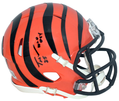 TAHJ BROOKS AUTOGRAPHED CINCINNATI BENGALS SPEED MINI HELMET W/ WHO DEY