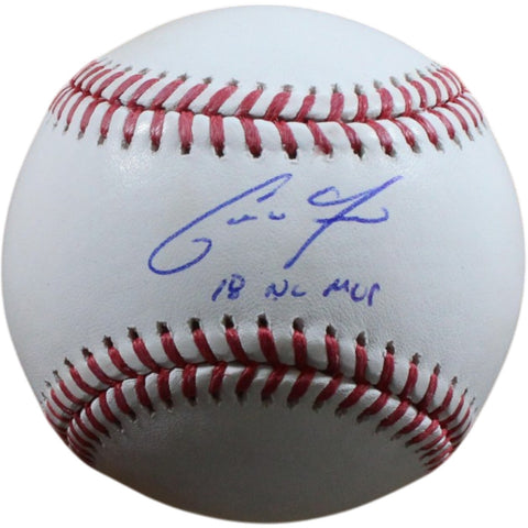 Christian Yelich Signed Milwaukee Brewers OML Baseball 18 NL MVP Beckett 56296