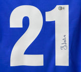 Gianfranco Zola Signed Italy FC Home Soccer Jersey #21 with Beckett COA