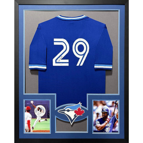 Joe Carter Autographed Signed Framed Toronto Blue Jays Jersey JSA
