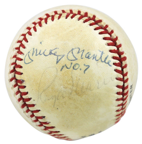 Yankees Mickey Mantle & Roger Maris "No. 7" Signed Onl Baseball PSA/DNA #H45984