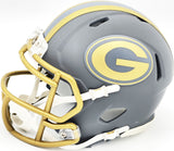 JOSH JACOBS AUTOGRAPHED PACKERS SLATE GRAY SPEED MINI HELMET BECKETT 230062