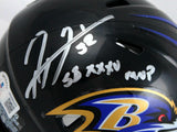 Ray Lewis Autographed Baltimore Ravens Speed Mini Helmet w/SB MVP-Beckett W Holo