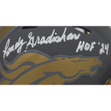 Randy Gradishar Autographed Denver Broncos Slate Mini Helmet HOF Beckett 46933