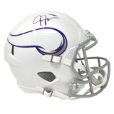 Justin Jefferson Minnesota Vikings Signed Riddell Alternate Replica Helmet BAS