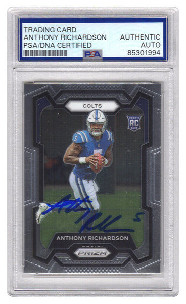 Anthony Richardson Signed Colts 2023 Panini Prizm Rookie Card #343 (PSA/DNA)