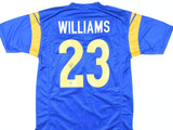 Kyren Williams Autographed Blue Pro Style Jersey - Beckett Hologram *Black