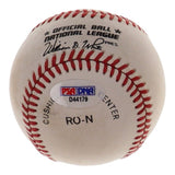 Johnny Vander Meer Signed NL Baseball (PSA) Reds / Back-to-Back No Hitters 1938