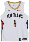 FRMD Zion Williamson New Orleans Pelicans Signed Nike White Swingman Jersey