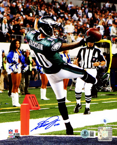 DESEAN JACKSON AUTOGRAPHED 8X10 PHOTO PHILADELPHIA EAGLES BECKETT BAS QR 247913