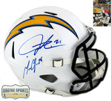 Melvin Gordon & LaDainian Tomlinson Signed LA Chargers Riddell Speed Helmet