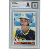 Ozzie Smith Autographed 1979 Topps #116 Slab Trading Card HOF Slab Beckett 53190