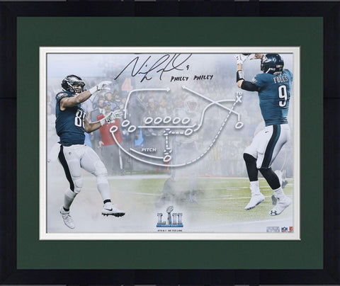 FRMD Nick Foles Eagles Signed 16x20 Super Bowl LII Champs Special Photo w/Insc