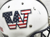 Rome Odunze Autographed Washington White USA Flag Full Size Authentic Helmet Go