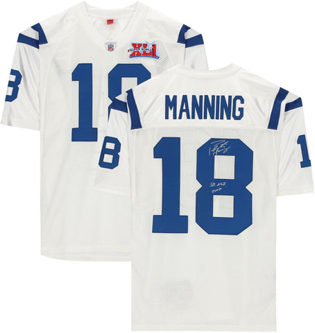 Peyton Manning Colts Signed Mitchell & Ness Super Bowl Authentic Jersey w/Insc