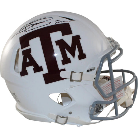 Johnny Manziel Autographed Texas A&M Authentic Helmet Heisman Beckett WIT 58250