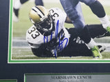 Marshawn Lynch Autographed Framed 11x14 Photo Seattle Seahawks ML Holo #14681