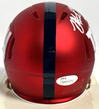 Michael Strahan Signed W/ HOF Giants Blaze Speed Mini Helmet - JSA *White