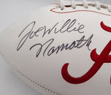 Joe Willie Namath Autographed Signed White Logo Football Alabama JSA #WP424451