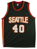 Shawn Kemp "Reign Man" Authentic Signed Green Pro Style Jersey BAS Witnessed
