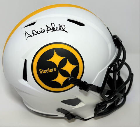 Steelers DONNIE SHELL Signed Full Size LUNAR Replica Speed Helmet AUTO - BAS