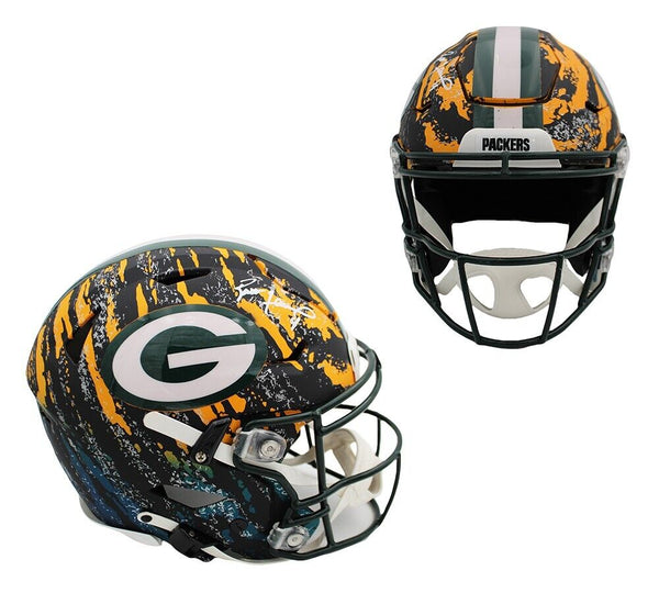 green bay packers speedflex helmet Jayden Reed Autographed Authentic Beckett comfort overliner and full interior padding Brett Favre Signed Licensed Green