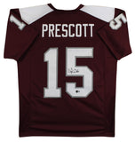 Mississippi State Dak Prescott Signed Maroon Pro Style Jersey BAS Witnessed