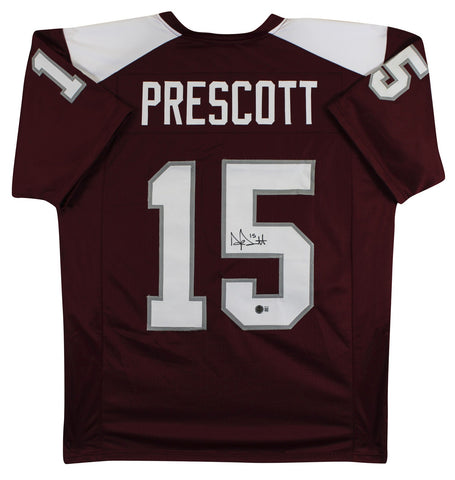 Mississippi State Dak Prescott Signed Maroon Pro Style Jersey BAS Witnessed
