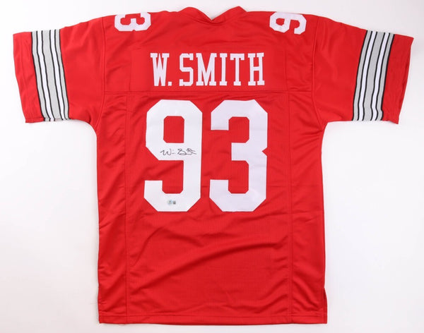 Will Smith Signed Ohio State Buckeyes Jersey (Beckett) Super Bowl XLIV Champ /DE