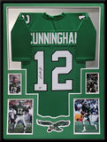 FRAMED PHILADELPHIA EAGLES RANDALL CUNNINGHAM AUTOGRAPHED JERSEY BECKETT HOLO