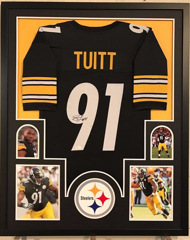 FRAMED STEPHON TUITT AUTOGRAPHED SIGNED PITTSBURGH STEELERS JERSEY JSA COA