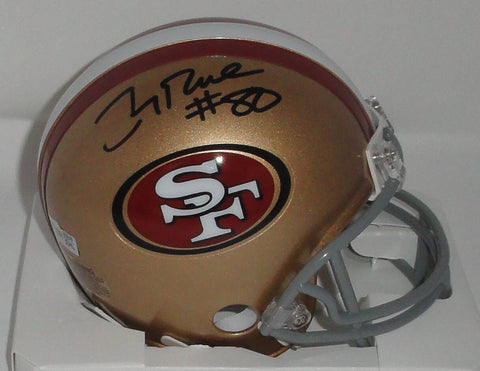 SF 49ers JERRY RICE Signed Riddell VSA4 Throwback Mini Helmet AUTO - FAN