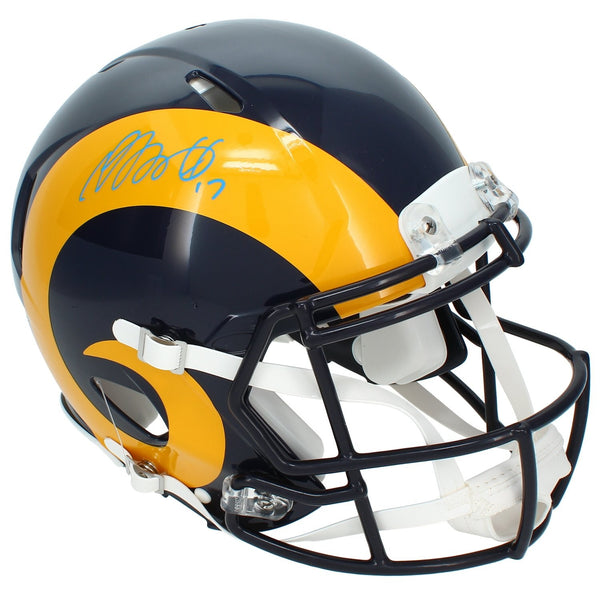 Davante Adams Autographed Rams 1981-99 Throwback Speed Authentic Helmet JSA