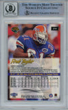 Fred Taylor Autographed 1998 Fleer #214 Trading Card 10 Grade Slab Beckett 43897