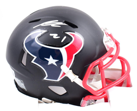 Steven Nelson Autographed Houston Texans Flat Black Speed Mini Helmet-Beckett W