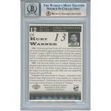 Kurt Warner Autographed 1997 Iowa Barnstormers #12 Trading Card Beckett 50107