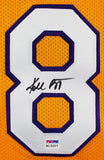 Kobe Bryant Signed Yellow Pro Style Framed Jersey w/ Rookie Era Sig PSA #B13207