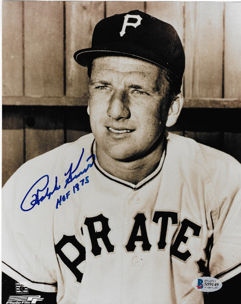 Ralph Kiner Autographed Pittsburgh Pirates 8x10 Photo W/HOF 1975 Beckett