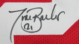 Tiki Barber Signed Red Custom Football Jersey New York Giants JSA 186224