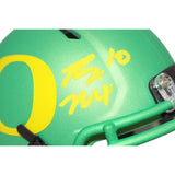 Bo Nix Autographed Oregon Ducks '15 Green Apple Mini Helmet Beckett 43505